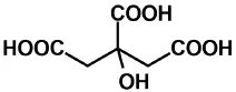 クエン酸分子の構造式